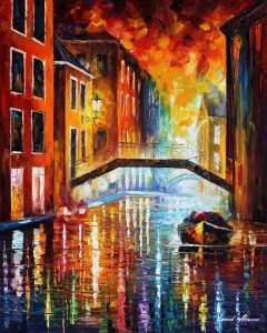 THE CANALS OF VENICE AT NIGHT